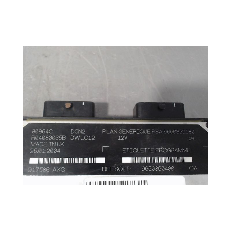 CALCULATEUR MOTEUR CITROEN BERLINGO FGT 2002-
