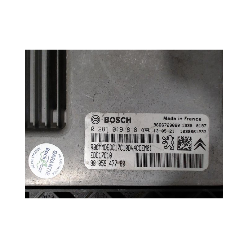 CALCULATEUR MOTEUR CITROEN C3 II Phase 2 (A51) 2013-2016