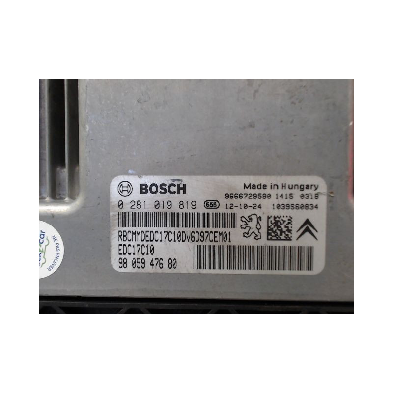 CALCULATEUR MOTEUR CITROEN C4 II Phase 1 (B7) 2010-...