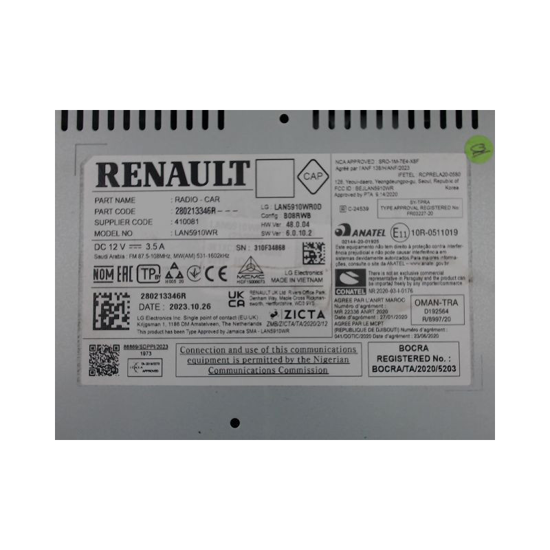 ECRAN GPS DACIA SANDERO