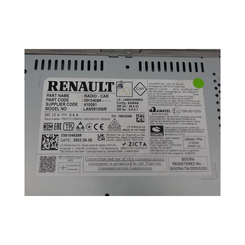 ECRAN GPS DACIA DUSTER