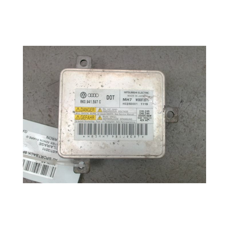 BOITIER XENON PHARE GAUCHE AUDI A3 SPORTBACK II Phase 2 (8P) 2008-2012