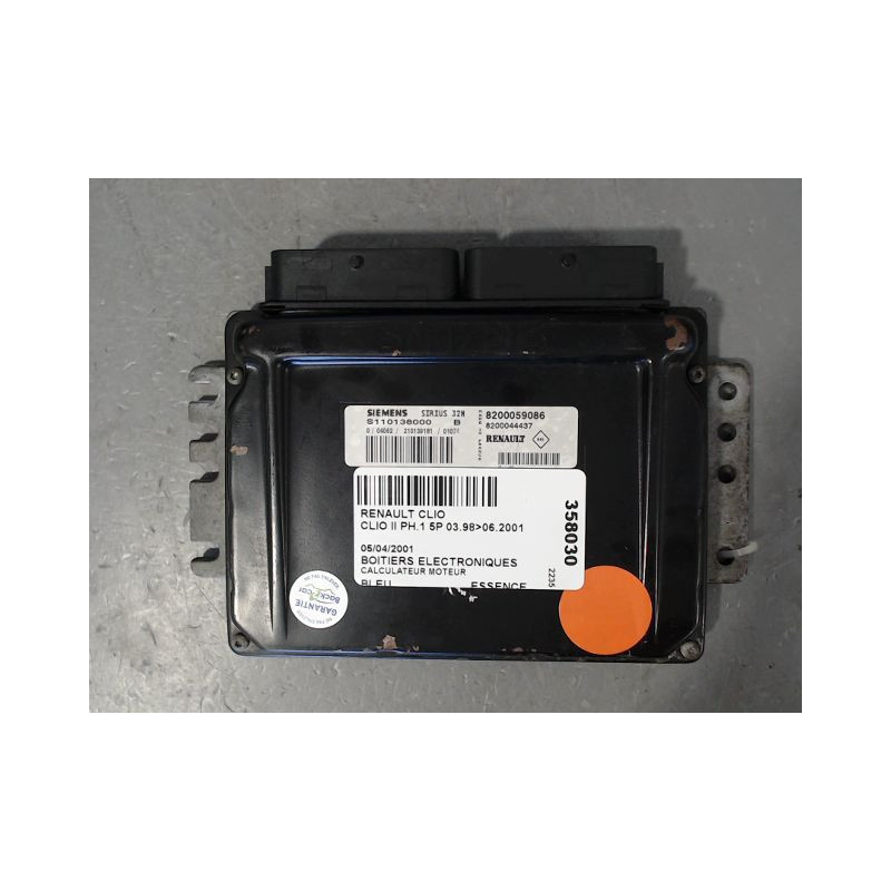 CALCULATEUR MOTEUR RENAULT CLIO II PH.1 98-2001
