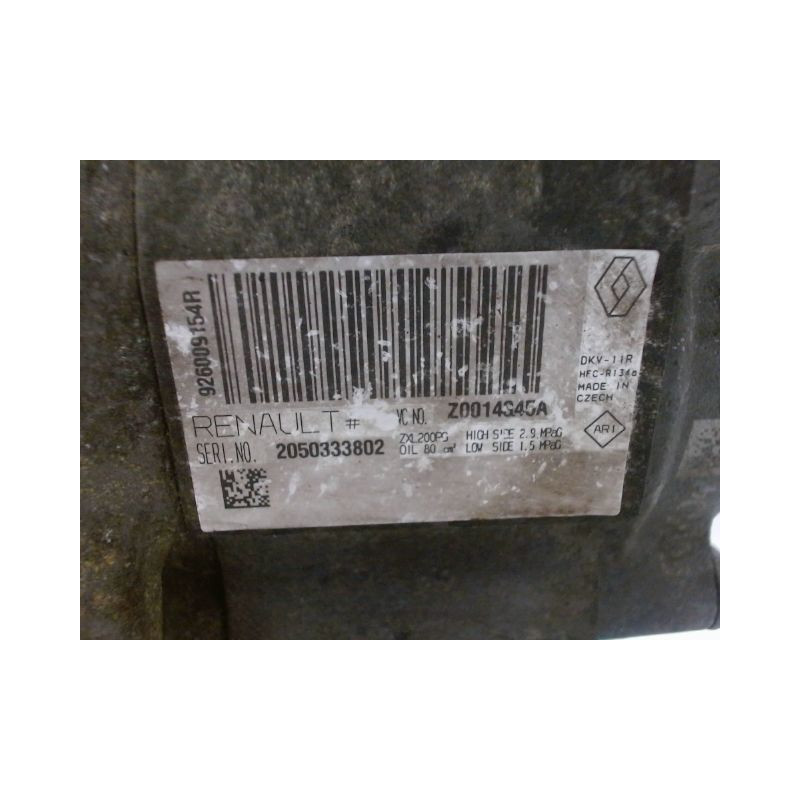 COMPRESSEUR AIR CONDITIONNE DACIA DUSTER 2010-