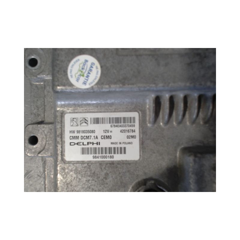 CALCULATEUR MOTEUR CITROEN JUMPY TOLE 2007-