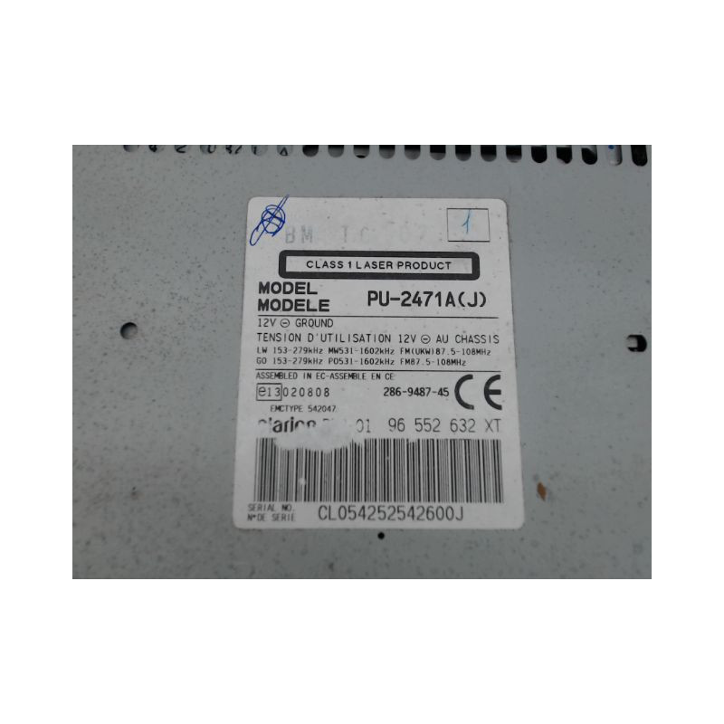 AUTORADIO PEUGEOT 206