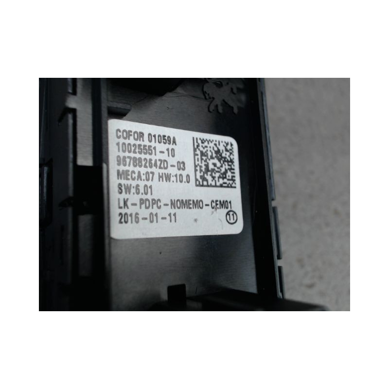 COMMANDE LEVE-GLACE PORTE AVG PEUGEOT 308