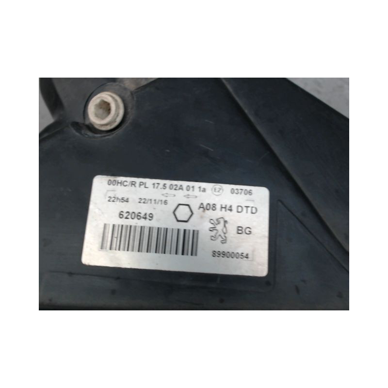 PHARE DROIT PEUGEOT 1007