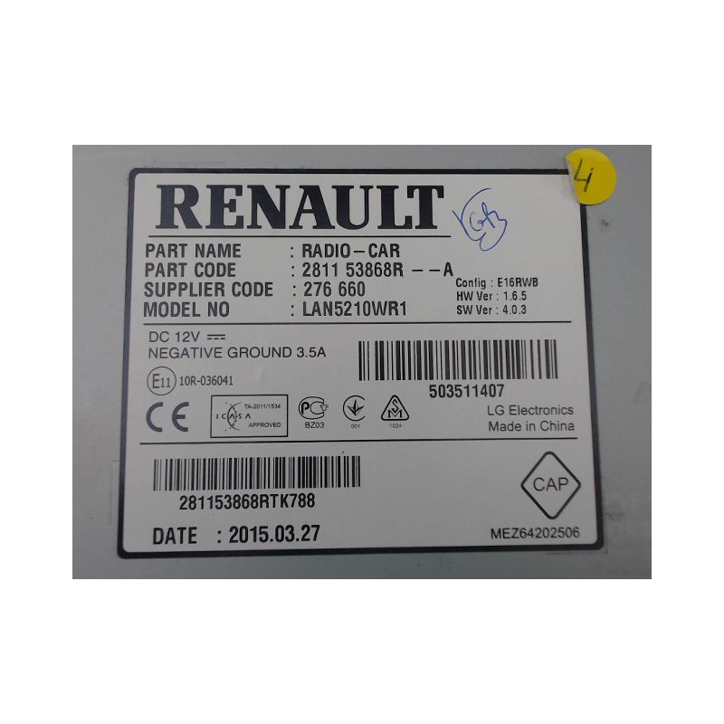 ECRAN GPS RENAULT CLIO