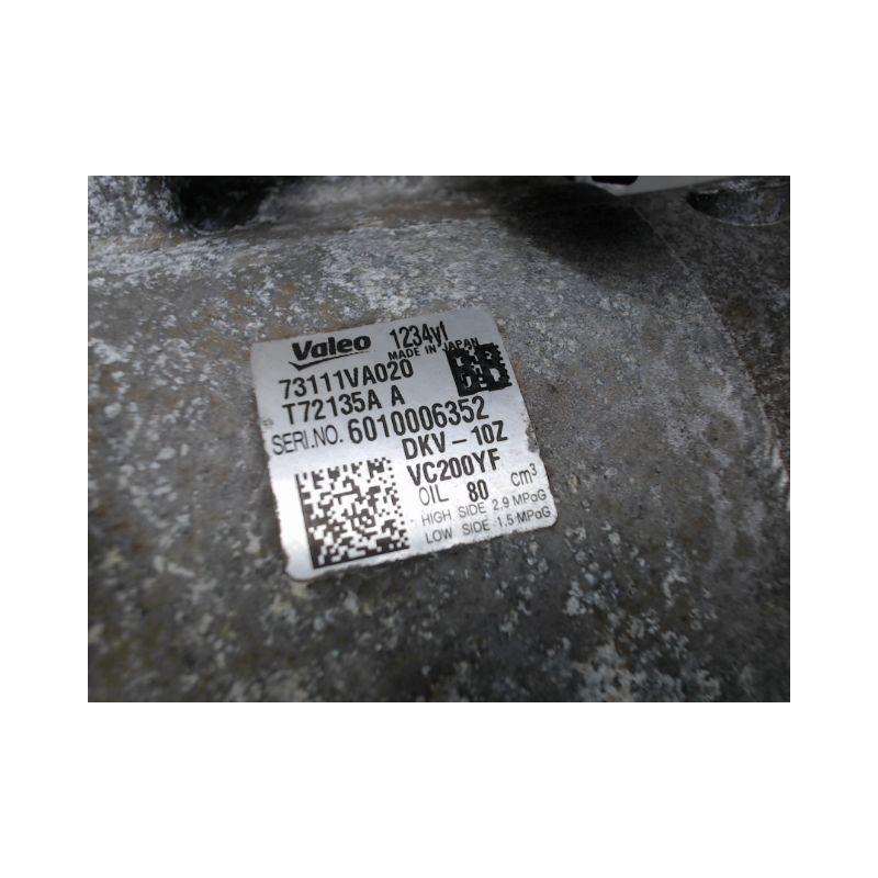 COMPRESSEUR AIR CONDITIONNE SUBARU LEVORG