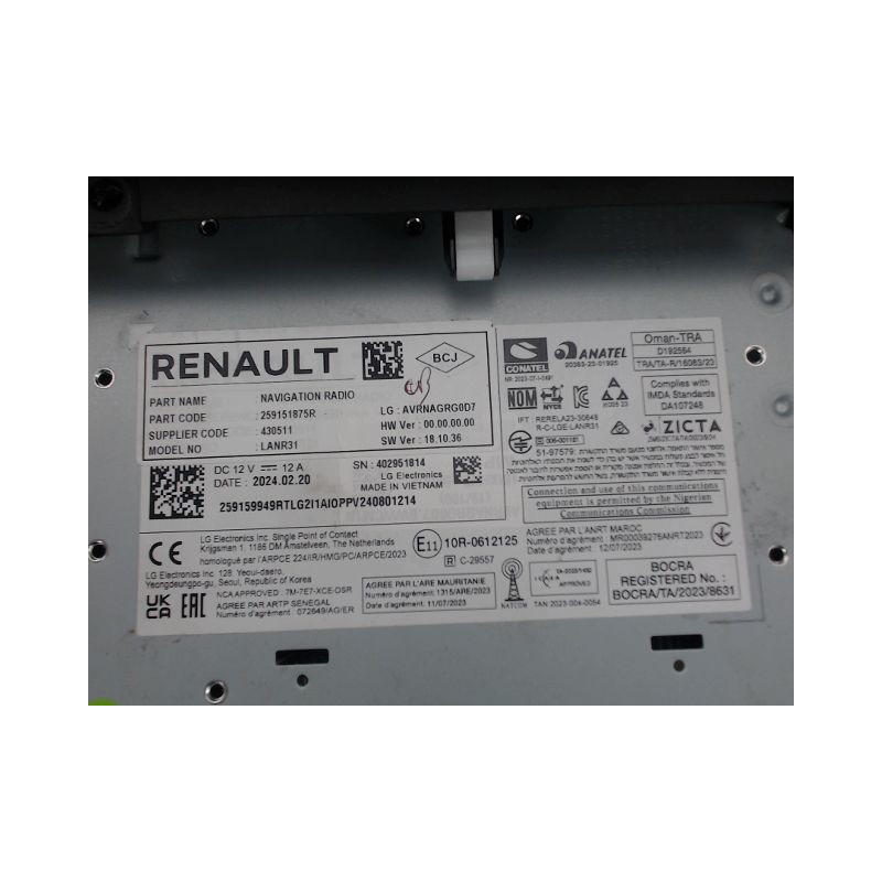ECRAN GPS DACIA DUSTER