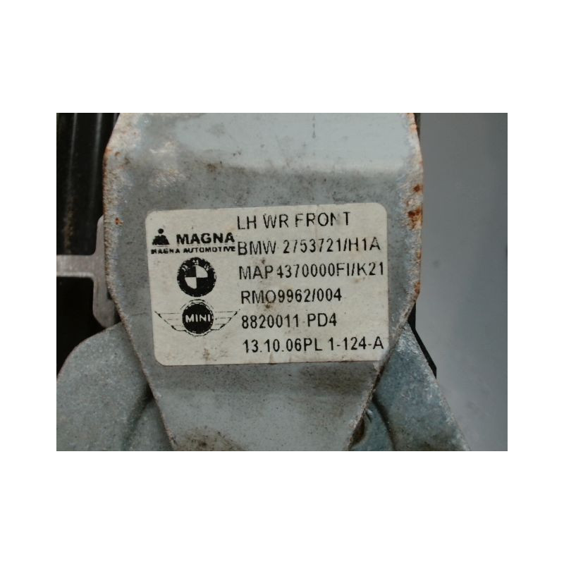 MECANISME+MOTEUR LEVE-GLACE AVANT GAUCHE MINI MINI 2006-