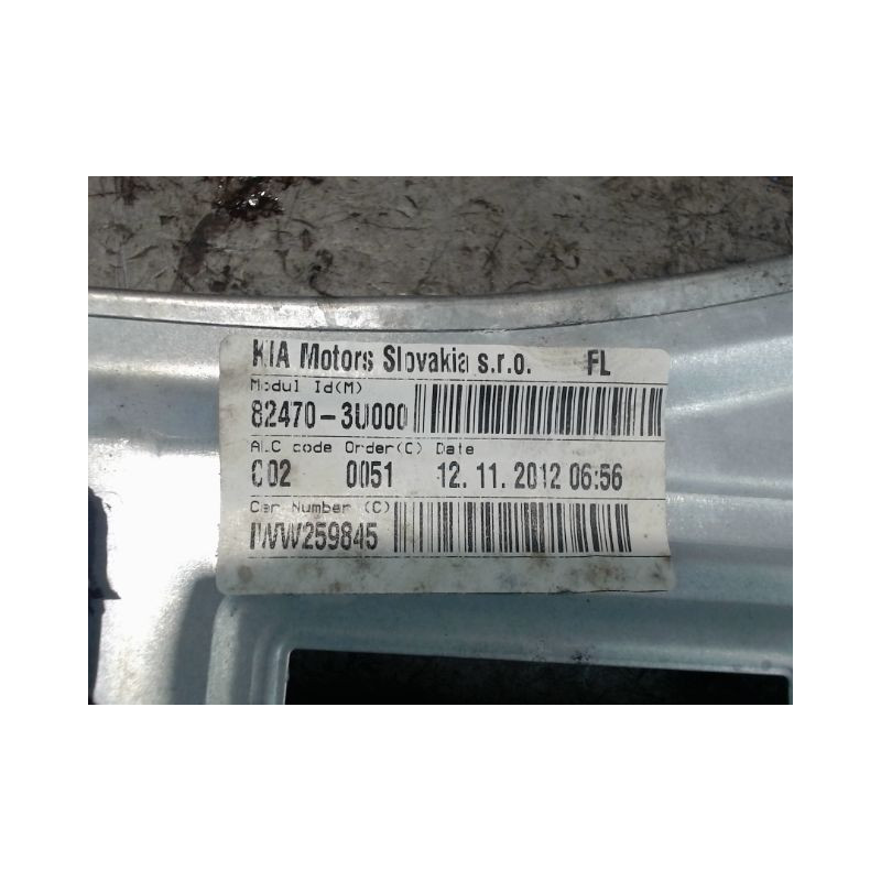 MECANISME+MOTEUR LEVE-GLACE AVANT GAUCHE KIA SPORTAGE III 2010-