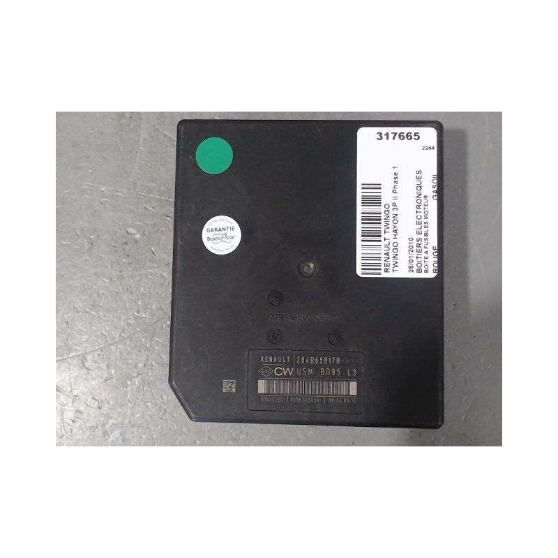 BOITE A FUSIBLES RENAULT TWINGO II Phase 1 2007-2011