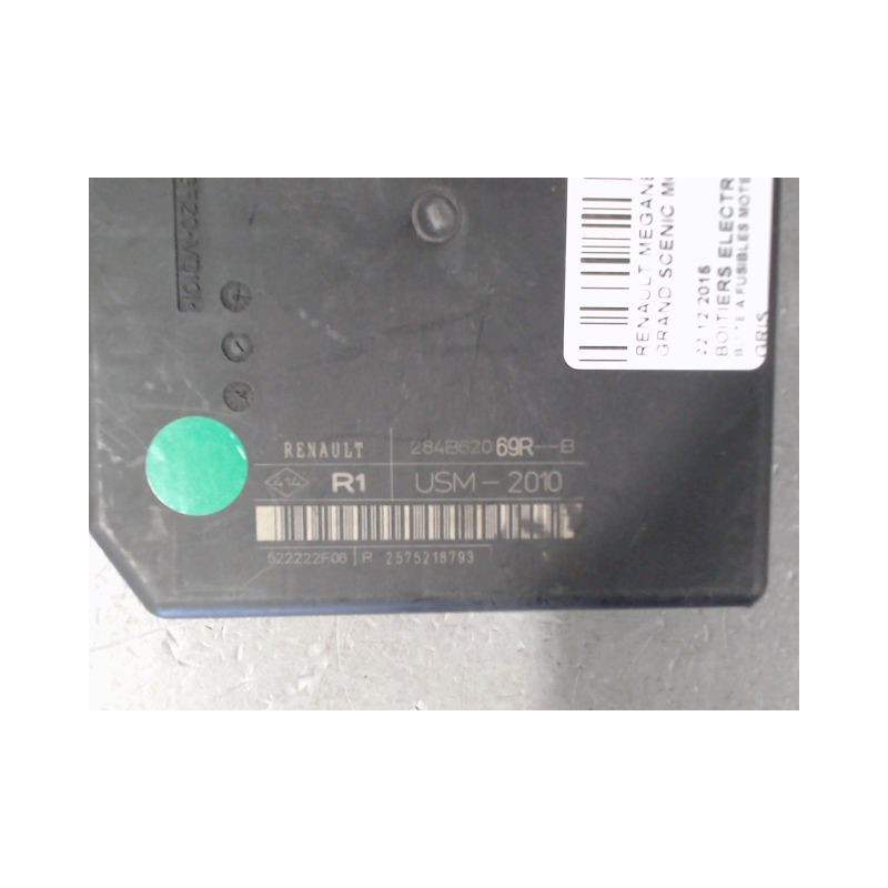 BOITE A FUSIBLES RENAULT GRAND SCENIC MONOSP. III Phase 2 LONG 2011-2013