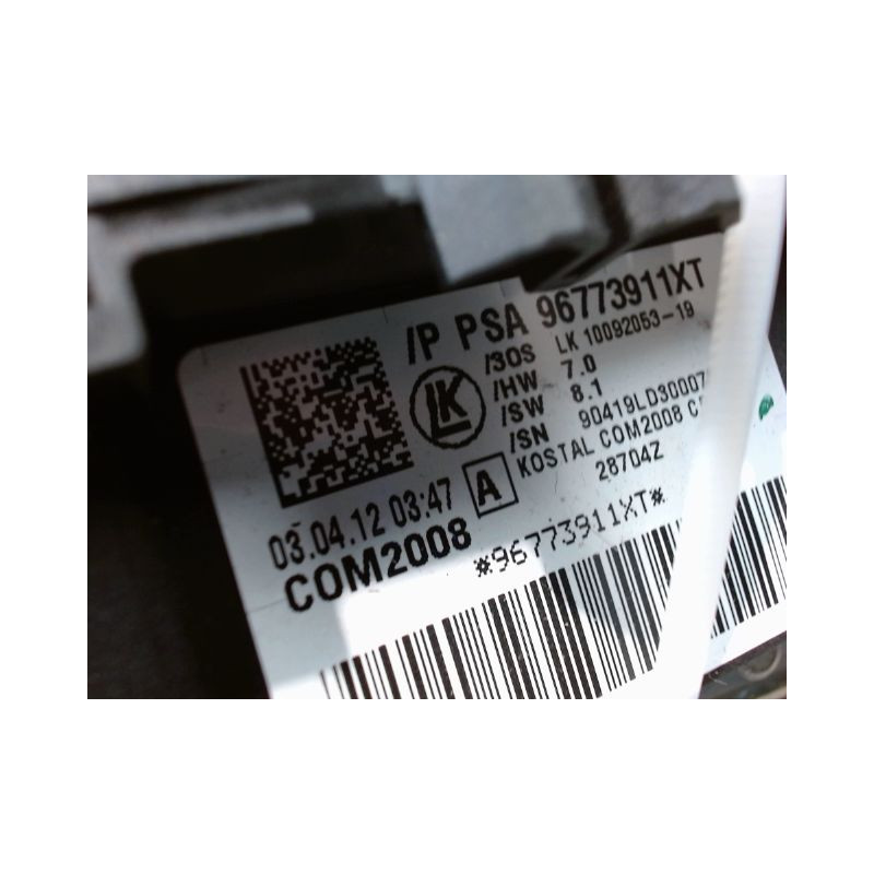 BLOC COMMODOS PEUGEOT 3008 2009-