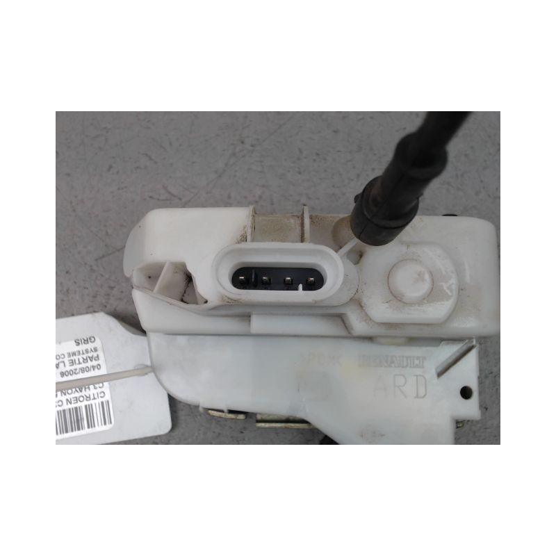 SYSTEME CONDAMNATION ARRIERE DROIT CITROEN C3 I Phase 2 2005-2010
