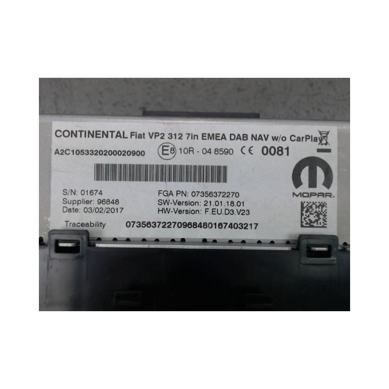 AUTORADIO FIAT 500 2007-