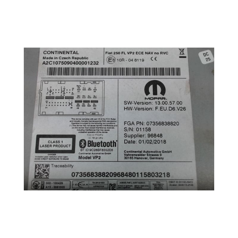 AUTORADIO CITROEN JUMPER 33C TOLE 2002-