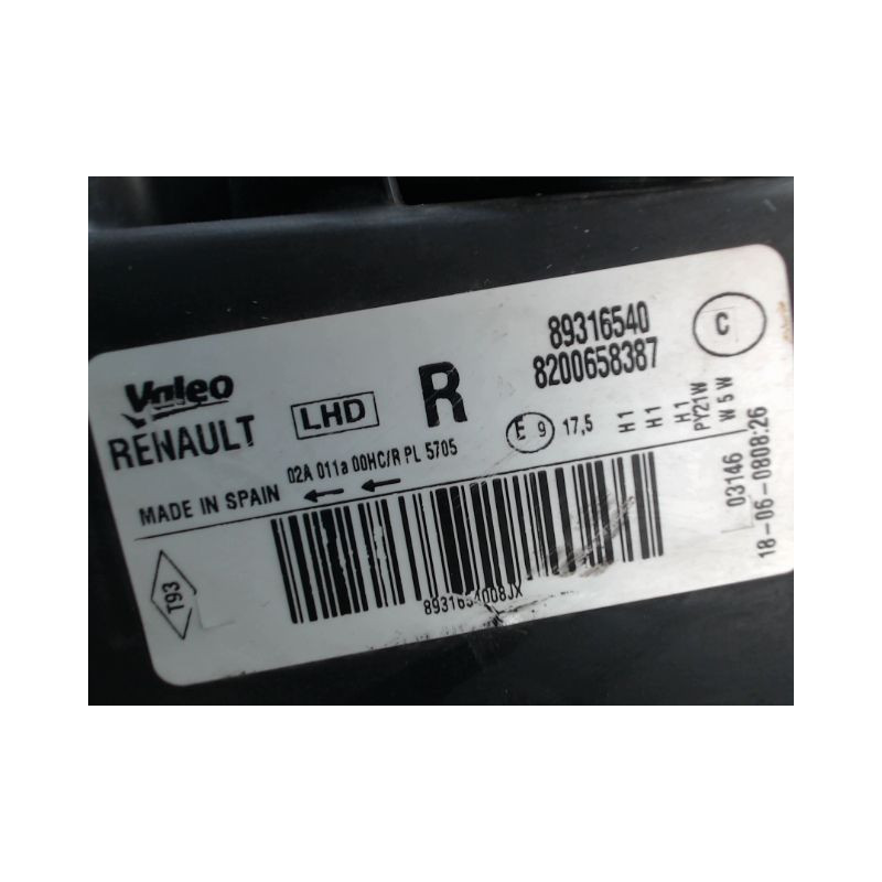 PHARE DROIT RENAULT MODUS