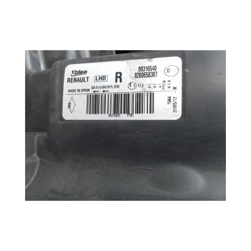 PHARE DROIT RENAULT MODUS