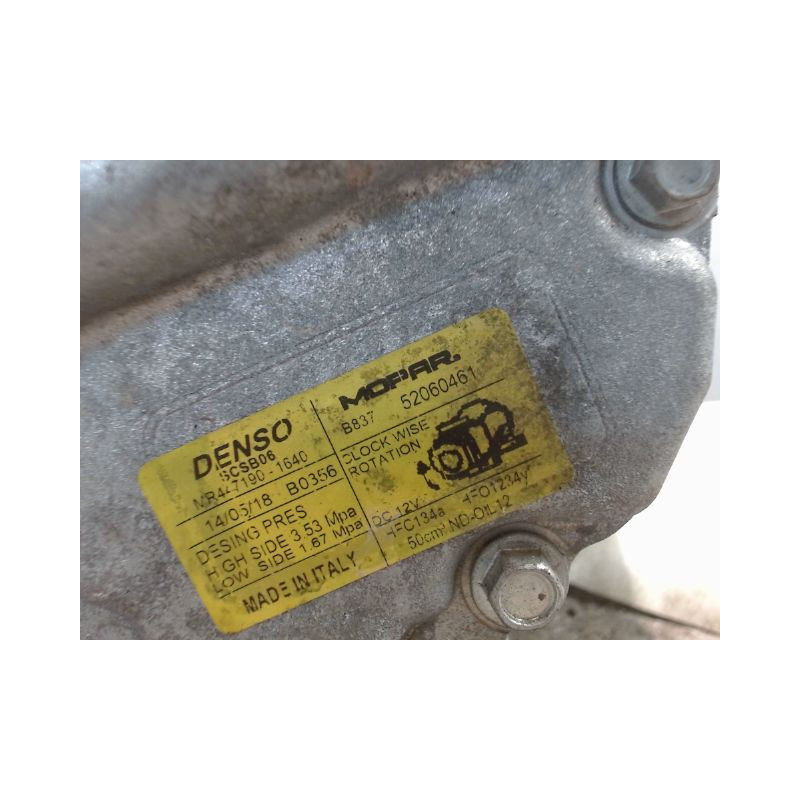 COMPRESSEUR AIR CONDITIONNE FIAT 500 2007-