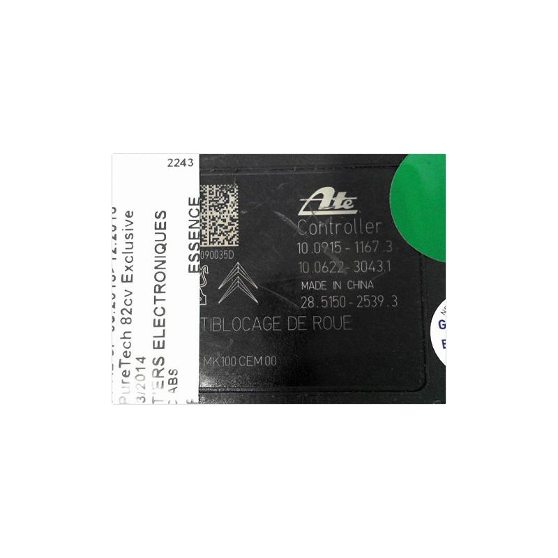 UNITE HYDRAULIQUE ABS CITROEN C3 II PH2 2013-2016
