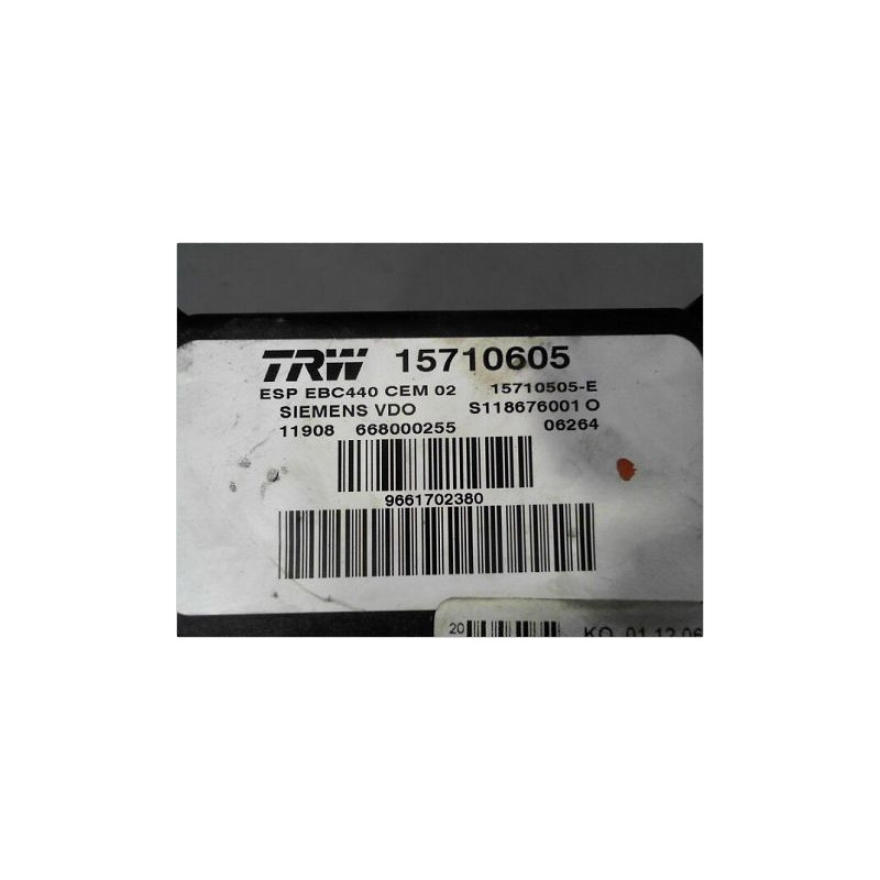 UNITE HYDRAULIQUE ABS PEUGEOT 407 2004-2008