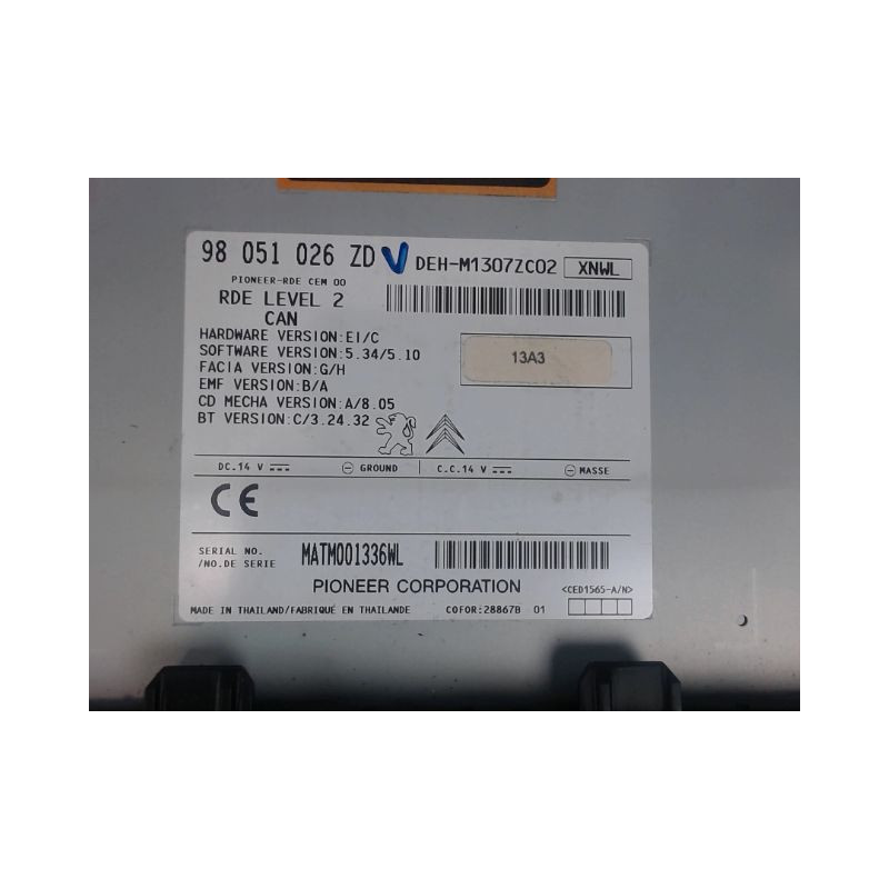 AUTORADIO PEUGEOT 208