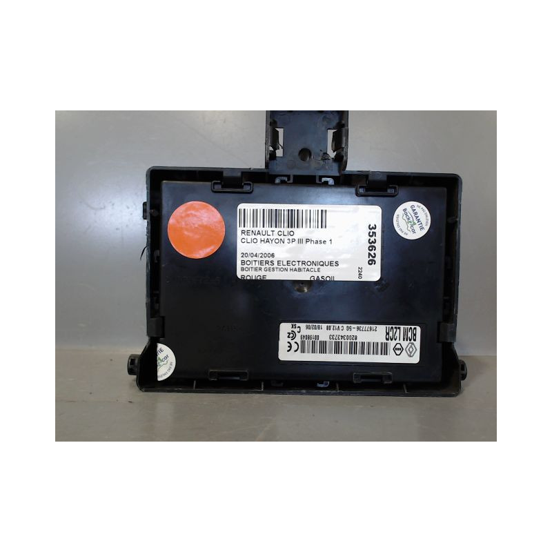 BOITIER GESTION HABITACLE RENAULT CLIO III Phase 1 2005-2009