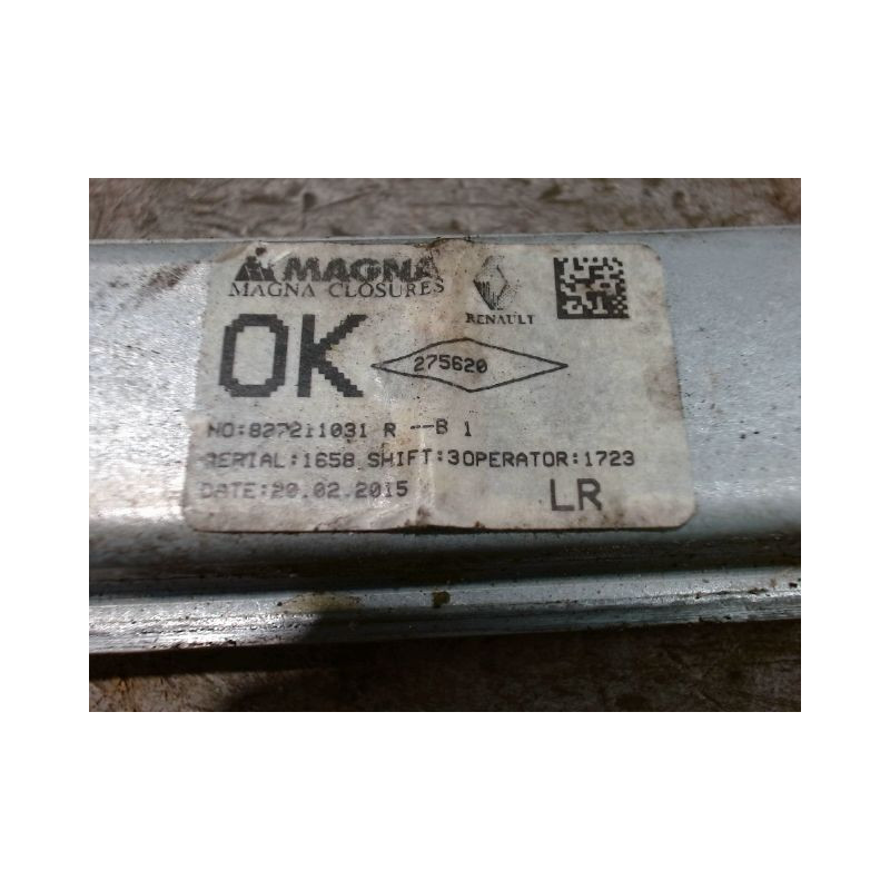 MECANISME+MOTEUR LEVE-GLACE ARRIERE GAUCHE DACIA SANDERO 2008-