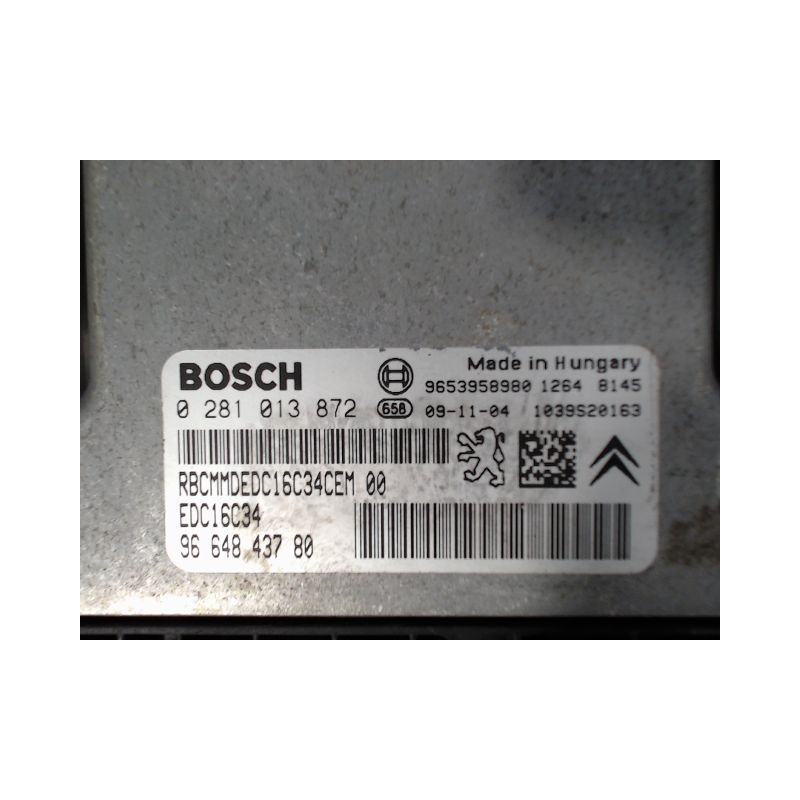CALCULATEUR MOTEUR PEUGEOT PARTNER TEPEE II Phase 1 (B9) 2008-2012