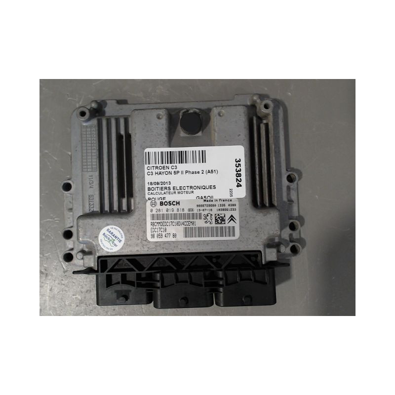 CALCULATEUR MOTEUR CITROEN C3 II Phase 2 (A51) 2013-2016