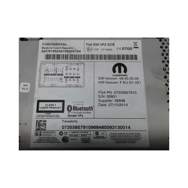 AUTORADIO PEUGEOT BOXER 330MH TOLE 2002-