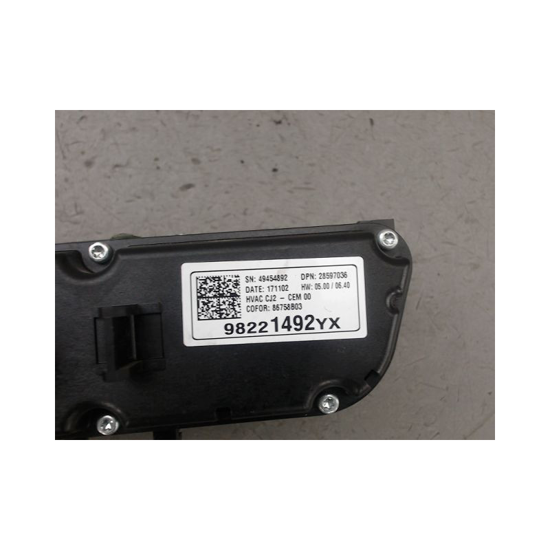COMMANDE DE CHAUFFAGE OPEL CROSSLAND