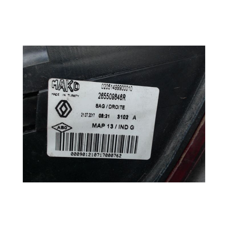 FEU ARRIERE DROIT RENAULT CLIO