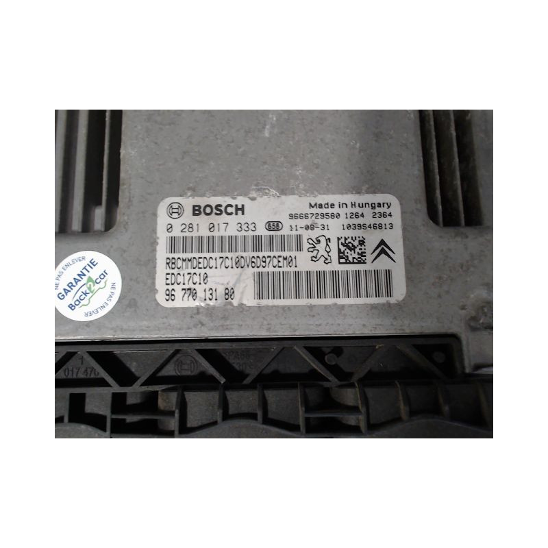 CALCULATEUR MOTEUR CITROEN C3 PICASSO MONOSP. Phase 1 2009-2012