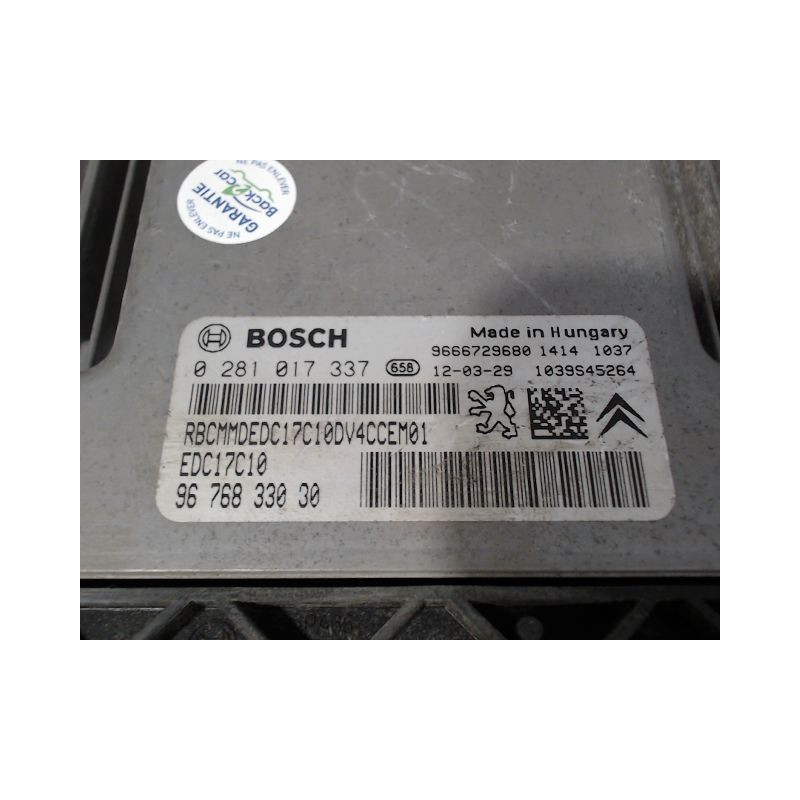 CALCULATEUR MOTEUR CITROEN C3 II Phase 1 (A51) 2009-2013