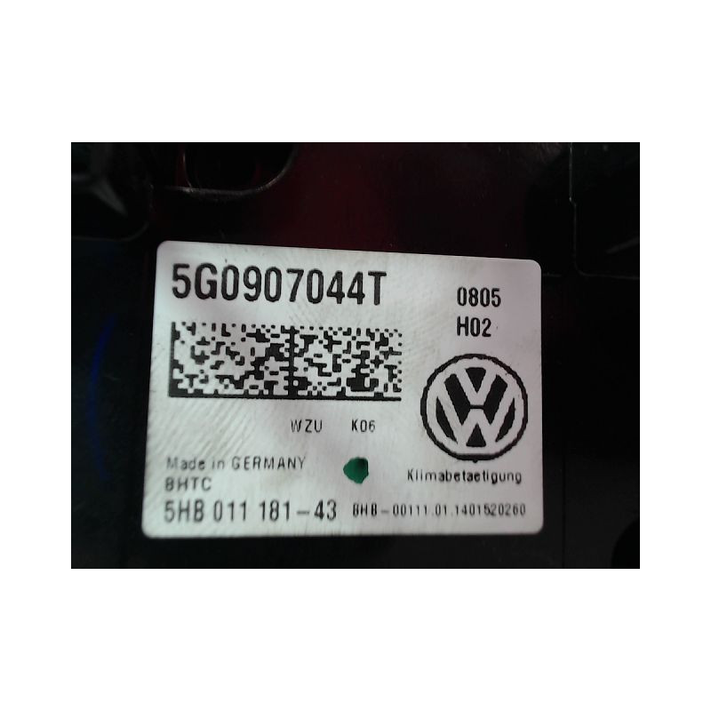 COMMANDE DE CHAUFFAGE VOLKSWAGEN GOLF VII