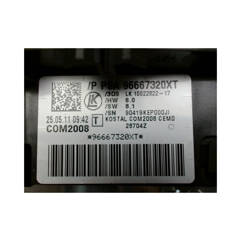 BLOC COMMODOS PEUGEOT 5008 2009-