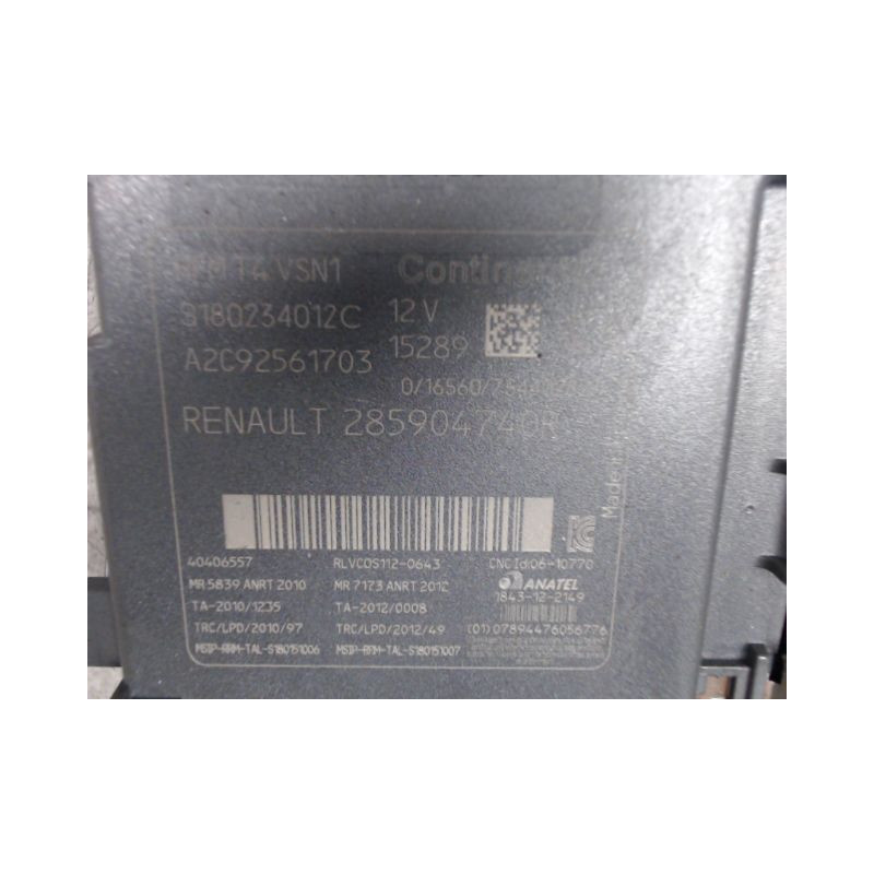 LECTEUR DE CARTE RENAULT CLIO IV 2012-