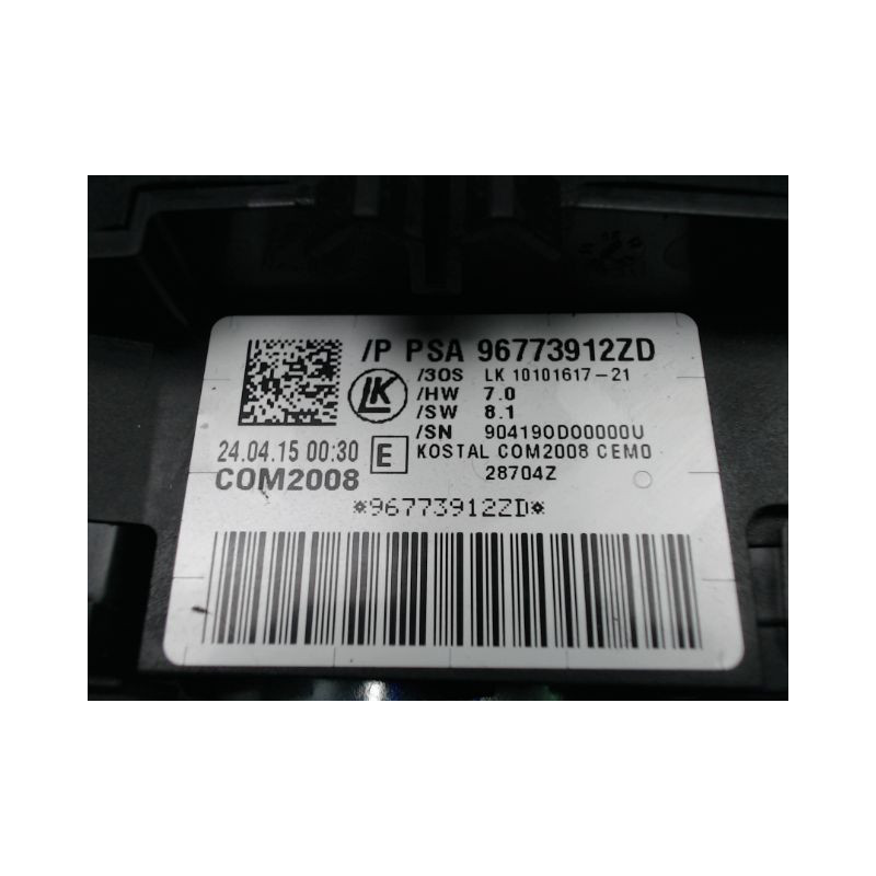 BLOC COMMODOS PEUGEOT 3008