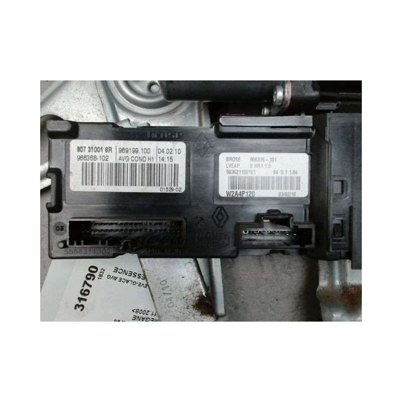 MECANISME+MOTEUR LEVE-GLACE AVANT GAUCHE RENAULT MEGANE III 2008-