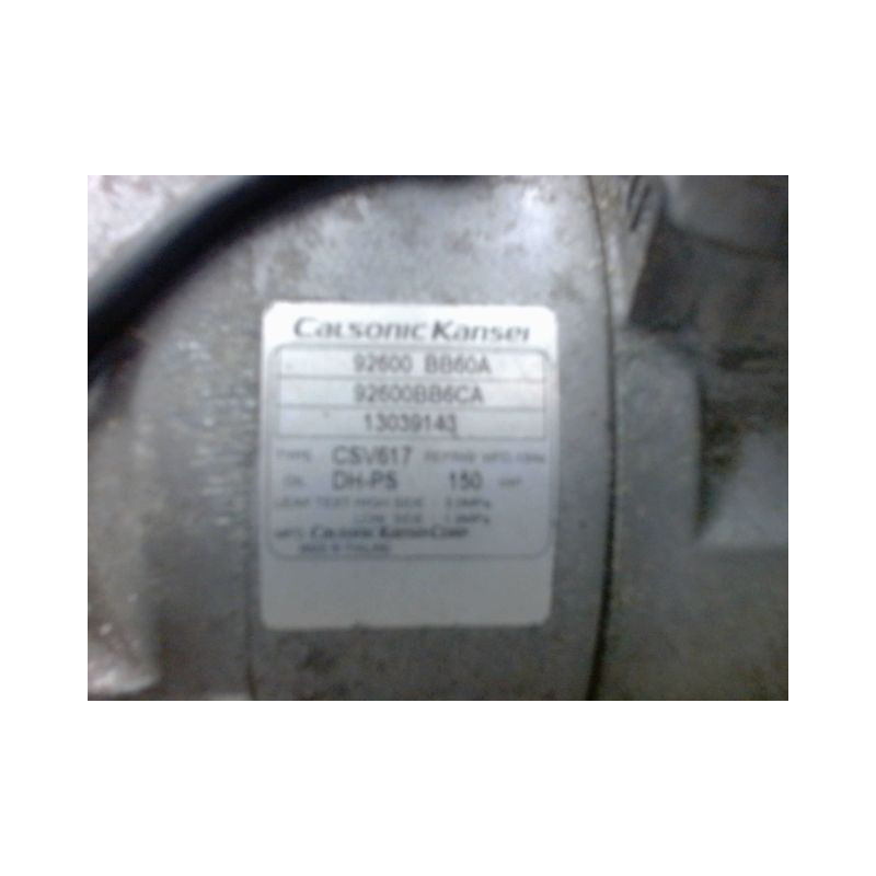 COMPRESSEUR AIR CONDITIONNE NISSAN QASHQAI