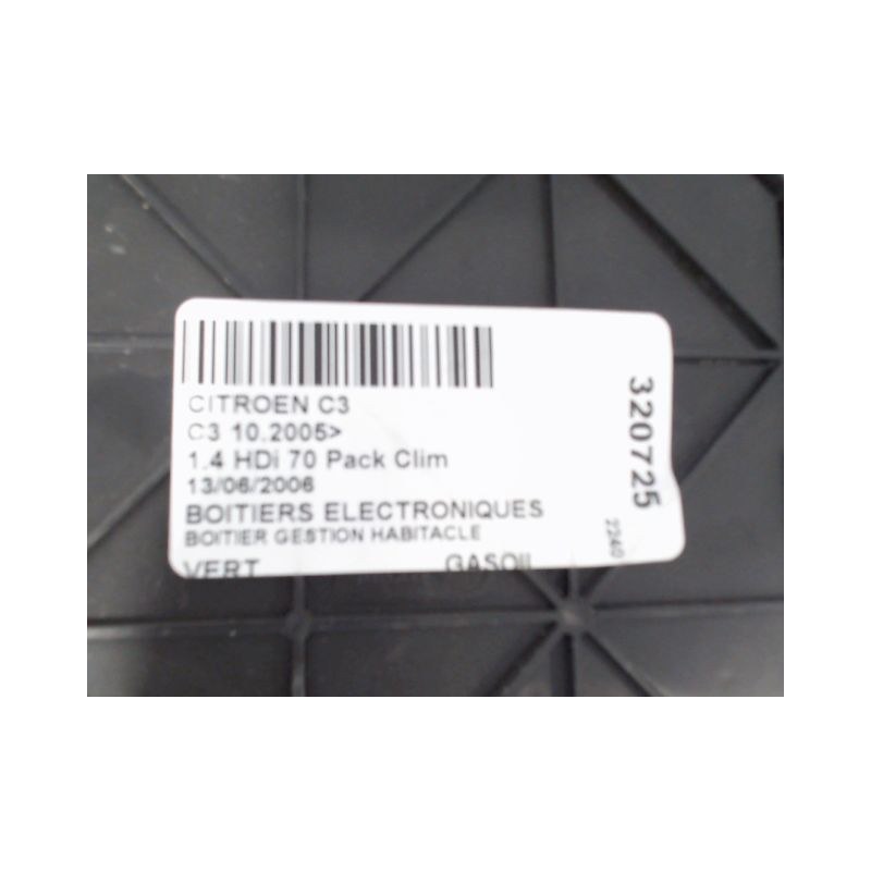 BOITIER GESTION HABITACLE CITROEN C3 2005-
