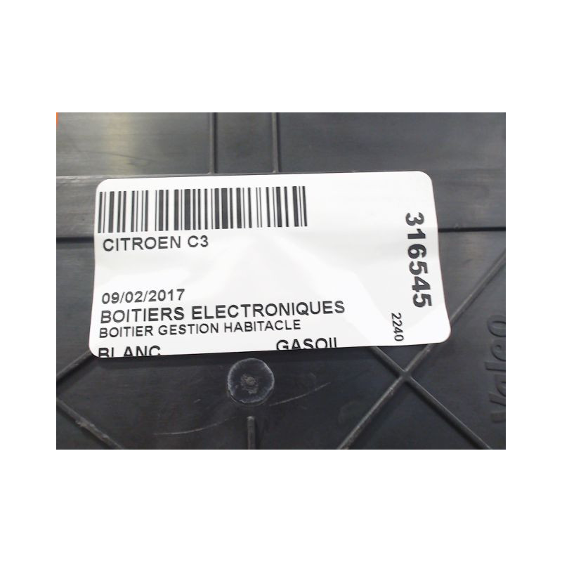BOITIER GESTION HABITACLE CITROEN C3
