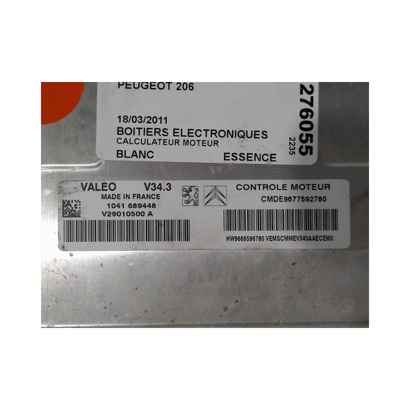 CALCULATEUR MOTEUR PEUGEOT 206