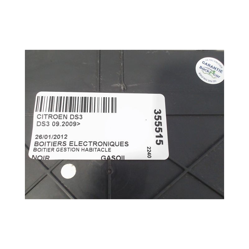 BOITIER GESTION HABITACLE CITROEN DS3 2009-