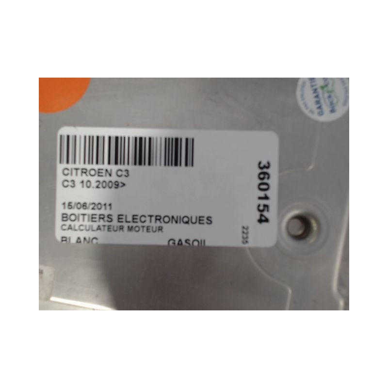 CALCULATEUR MOTEUR CITROEN C3 2009-