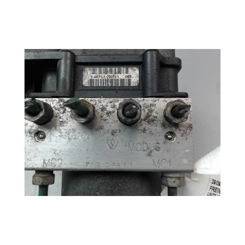 UNITE HYDRAULIQUE ABS RENAULT GRAND MODUS Phase 2 2008-2012
